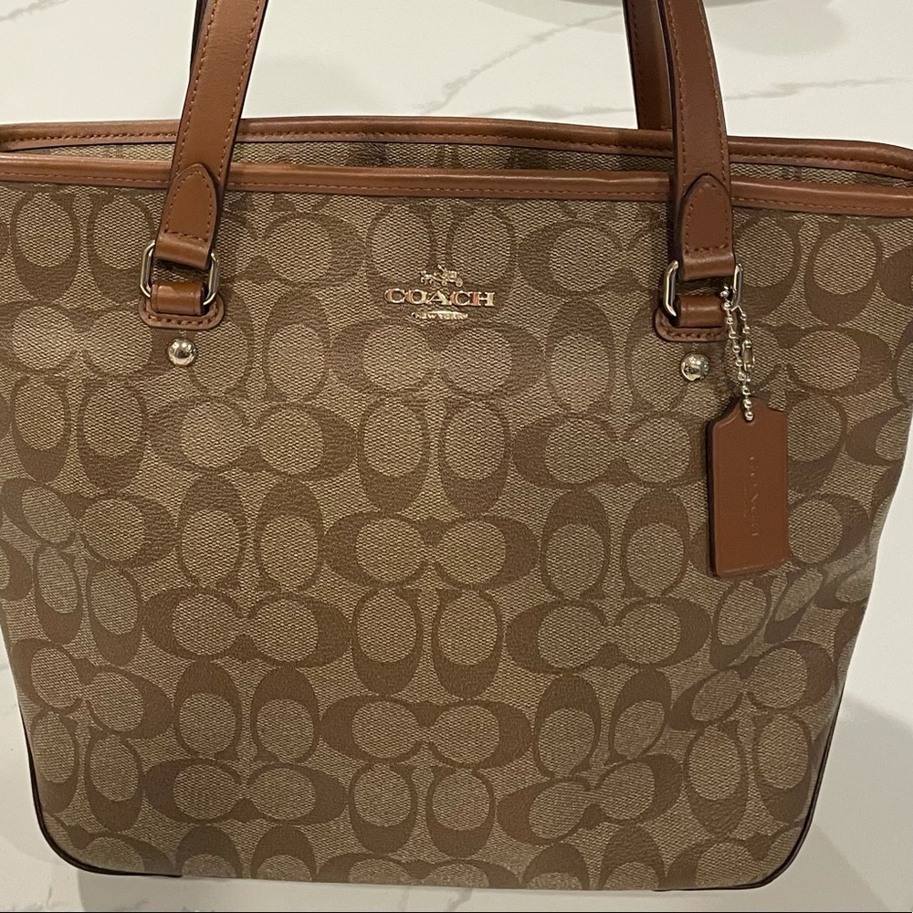 Tan Coach Shoulder Bag - Picture 2 of 11